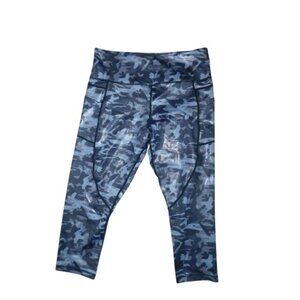Zyia Size 14/16 Shiny Camo  STRETCH Cropped Activewear STRETCH Pants